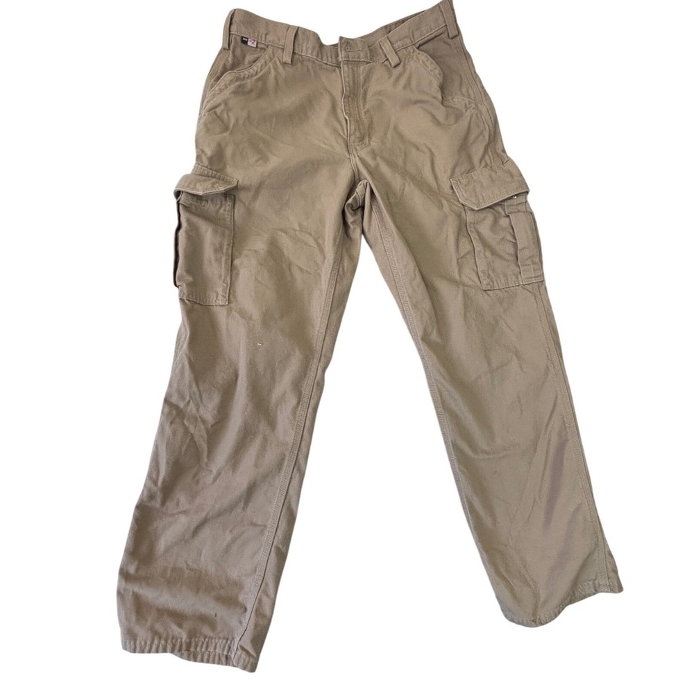 Carhartt Cargo Pants Mens 36 Tan Flame Resistant FR Duck Canvas Utility 2112